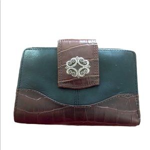 🏜️ Vintage Black Brown‎ Lo Fi Desert Revival Leather Wallet